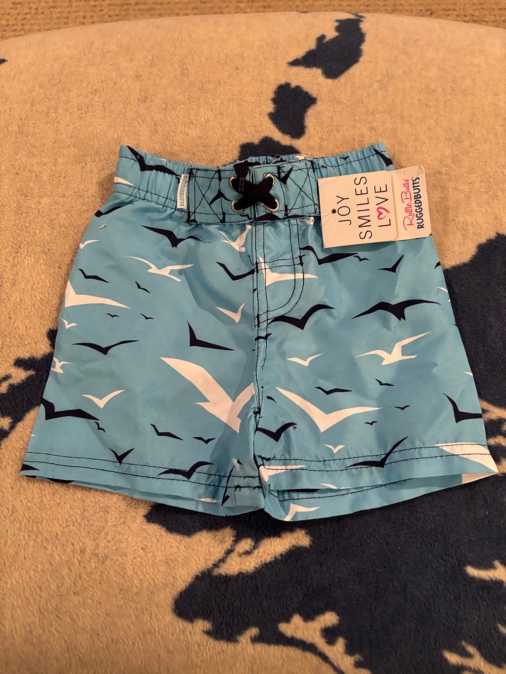 Rugged Butts Soaring Seagulls Swim Shorts for Kids